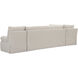 Fable Beige Slipcover Dining Banquette, L-Shape